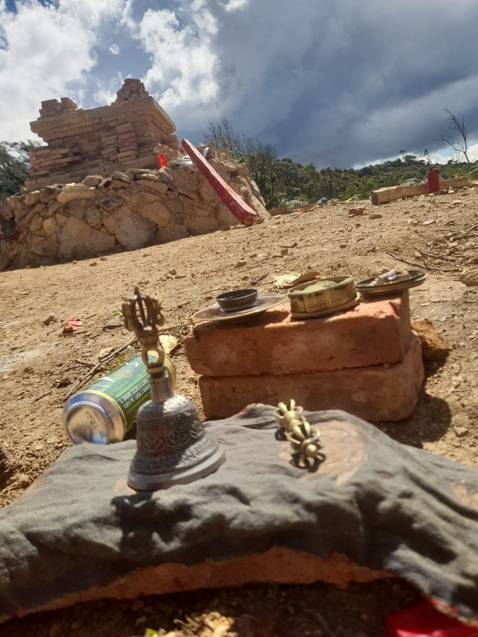 Building the Lotus Stupa